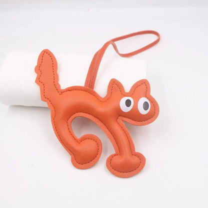 Keychain Bear PU Leather Mini Bag Charm Cute Gift Accessory
