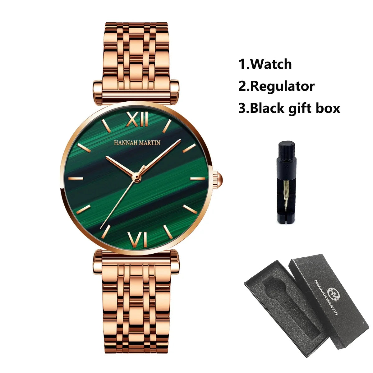 women's Timeless rose gold quartz wristwatch - stainless steel water-resistant minimalist round dial
