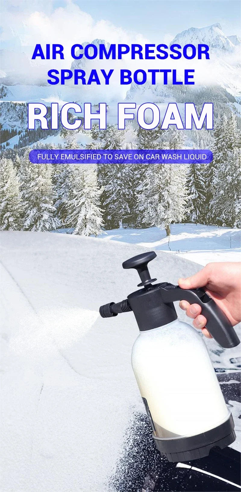 Car Wash Foam Sprayer Bottle Hand-Operated Air Pressure Gun