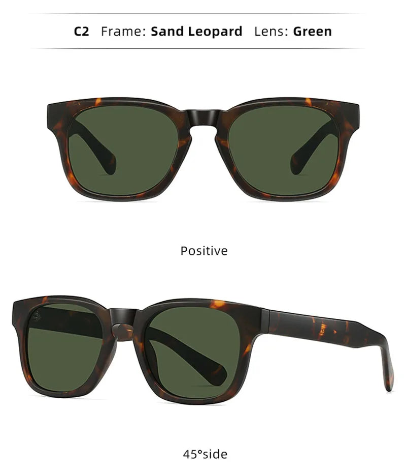 UV400 gradient lenses, vintage style, travel and beach – Retro square unisex sunglasses