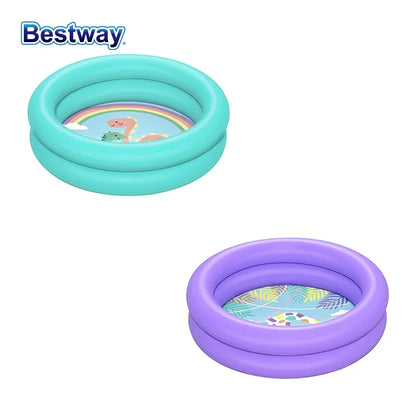 Inflatable Backyard Swimming Pool for Kids, 8ft Travel-Friendly Summer Play Pool with Sturdy PVC and Bright Colors