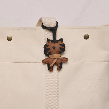 Bag Leather Charm No Face Keychain Black Cozy Cute Gift