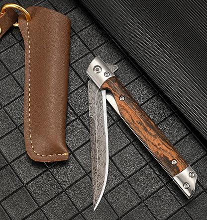 Outdoor Camping Multi-Use EDC 2026 – Damascus Pattern Folding Pocket Knife Stainless Steel