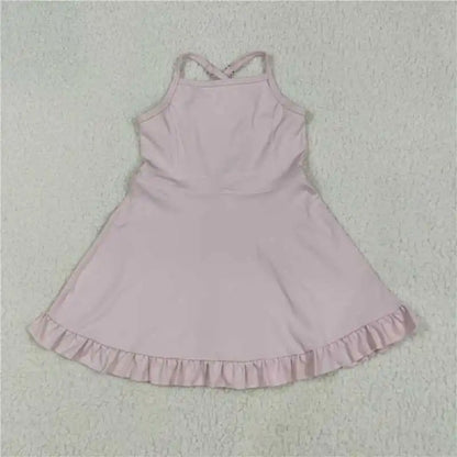 knee-length, cotton-elastane, casual wear for active play – Plush girls' knit dress