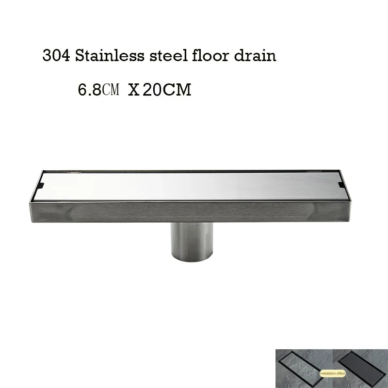Floor Drain Invisible Square Shower Drain Anti Odor Stainless Steel Simple Clean 2026 Household Renovation Trend