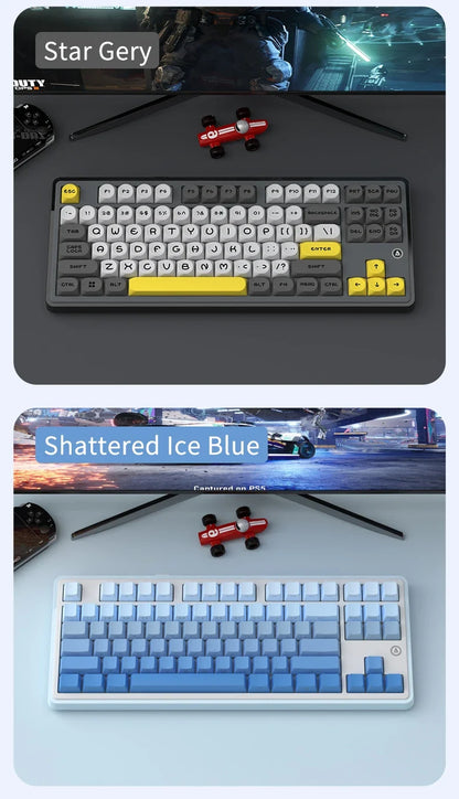 Keyboard Mechanical 87 Key Tri Mode RGB Hot Swappable