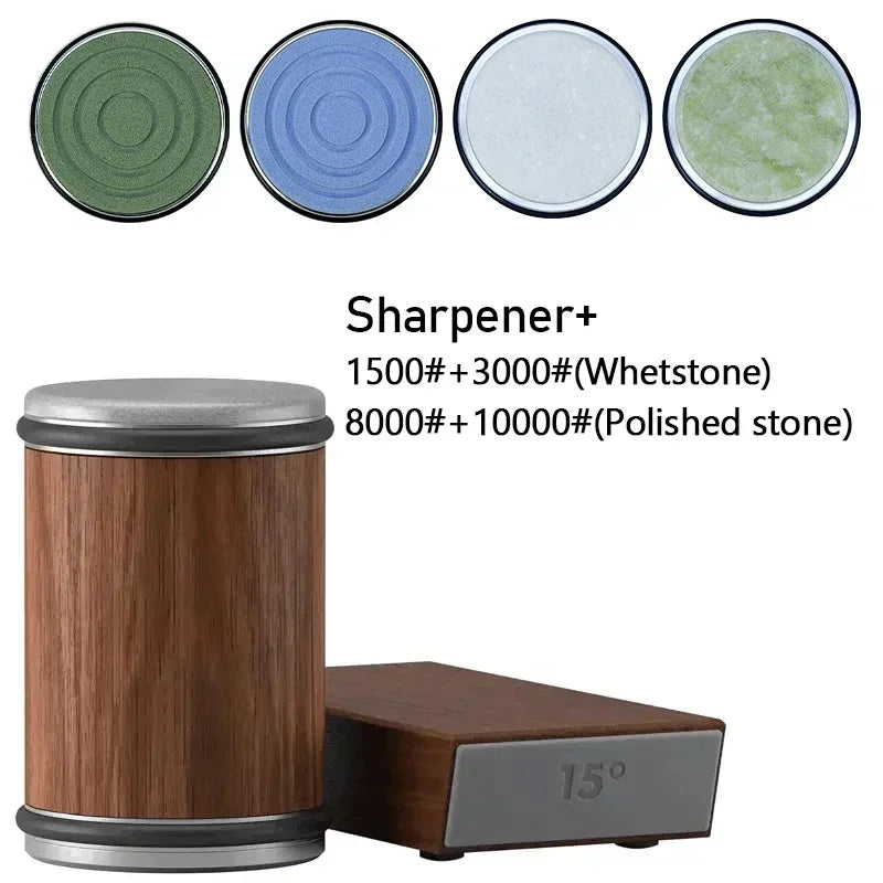 15° & 20° Angle Roller Kitchen Device 2026 – Rolling Diamond Knife Sharpener Kit with Magnetic Holder