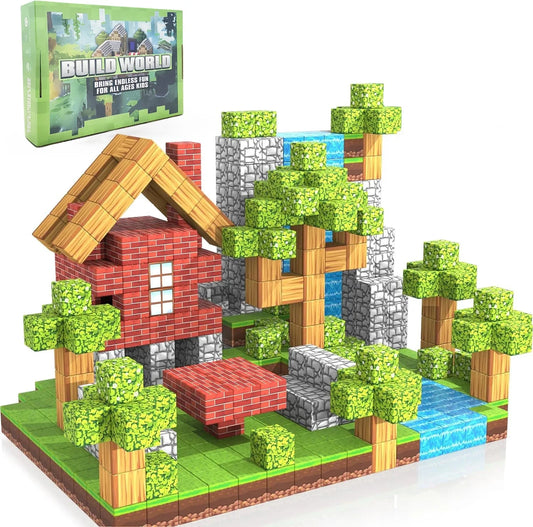 Magnetic Building Blocks Kit for Kids - STEM Montessori Sensory Cubes for Toddlers, Educational Gift for Boys and Girls