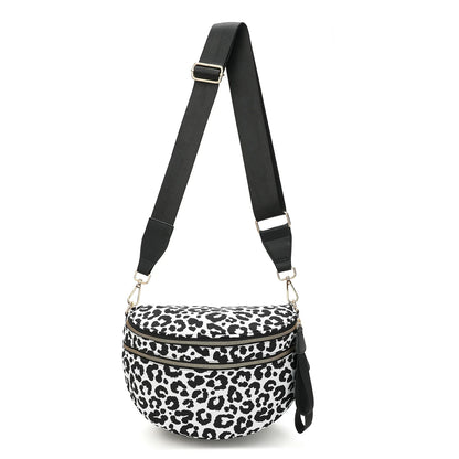 checkered nylon, box shape, travel and daily use – Multi-Use unisex crossbody bum bag