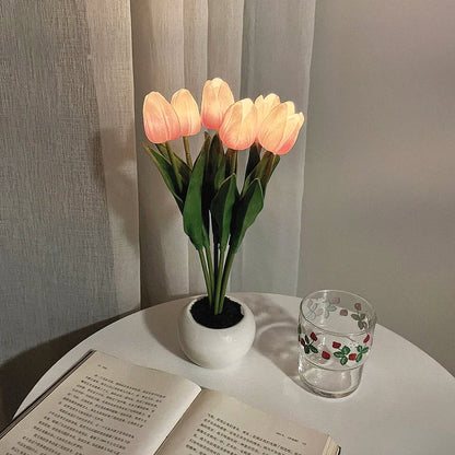 LED Night Light Tulip Table Lamp Romantic Ambient Flower Light Fall 2025 Household Decor Gift