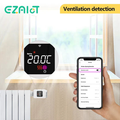 App Control and Voice Assist, Alexa and Google Household 4-Pack Fall 2025 – Smart WiFi Thermostatic Radiator Valve