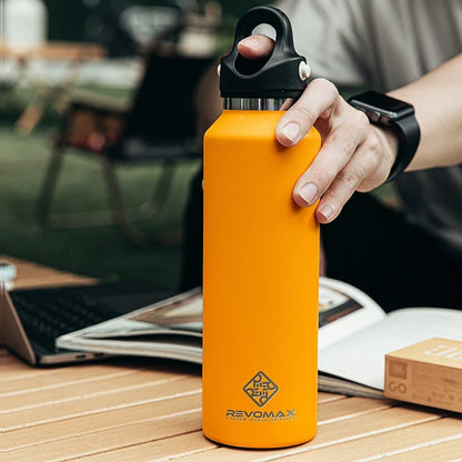 950ml Large Capacity Stainless Steel Thermos Flask Travel-Friendly Insulated Tumbler No Screw Lid for Travel Outdoors