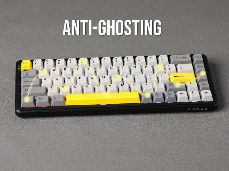Mechanical Keyboard 68Key Cordless Bluetooth RGB Hall Effect