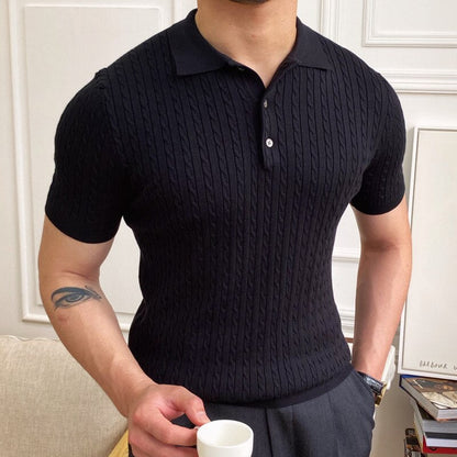 Premium Men's Polo Shirt, Short Sleeve, Cotton Blend, Timeless Design, Classic Fit for Business and Casual Wear-1