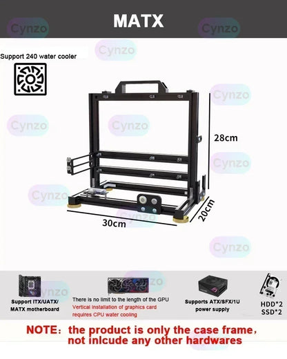 Frame Open ATX PC Case Rack Modular Water Air Cooling