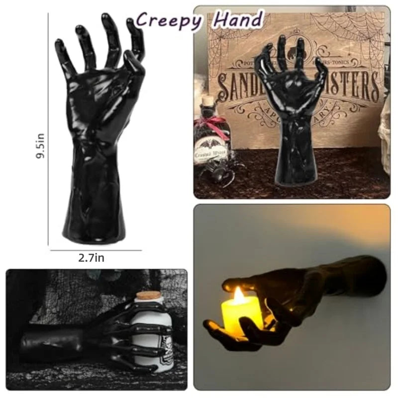 Wall Creepy Hands Life Size Candle Holders Halloween