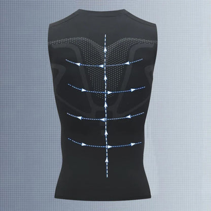 polyester, sleeveless, gym and bodybuilding vest – Fast-dry men's compression tank top