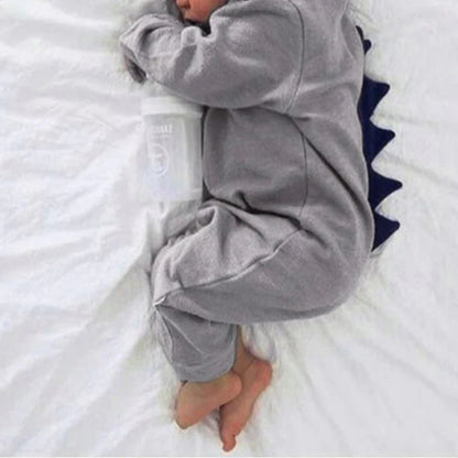 Baby Newborn Dinosaur Hooded Romper Jumpsuit Autumn Winter Clothes for Boys and Girls