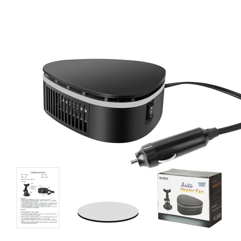 Car2025 Edition Heater 12V Defroster Windshield Defogger 360 Degree Flexible Suction Cup Winter Driving Essentials