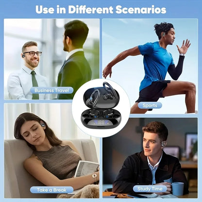 AI Translation Earphones Cordless Ear Hook Bluetooth