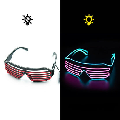 Glasses Glowing LED Luminous Neon Sunglasses for Christmas Party Prop