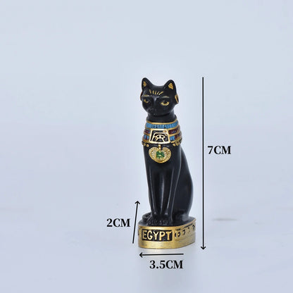 Cat Statue Mini Egyptian Cat Goddess Resin Decor For Household And Garden Retro Gift Idea
