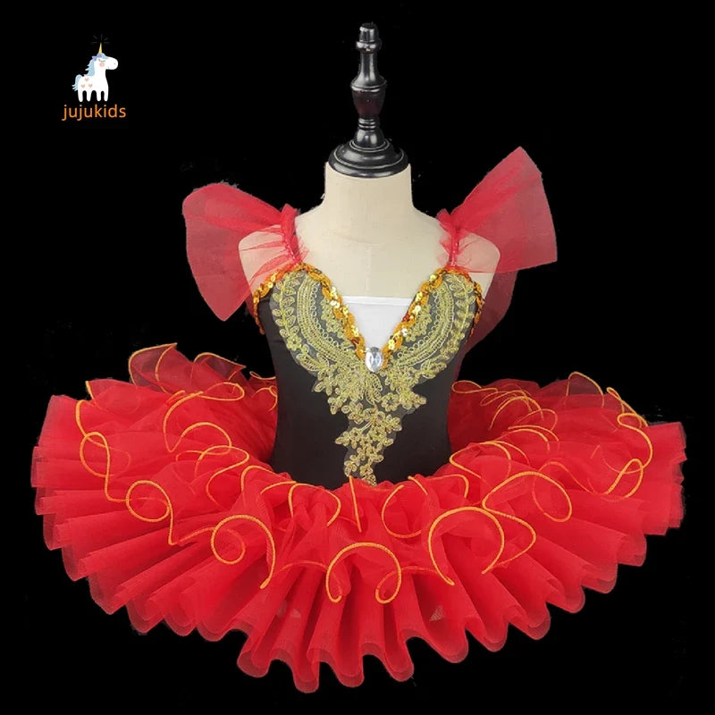 Light girls ballet tutu - pancake-style, polyester, for recital performances