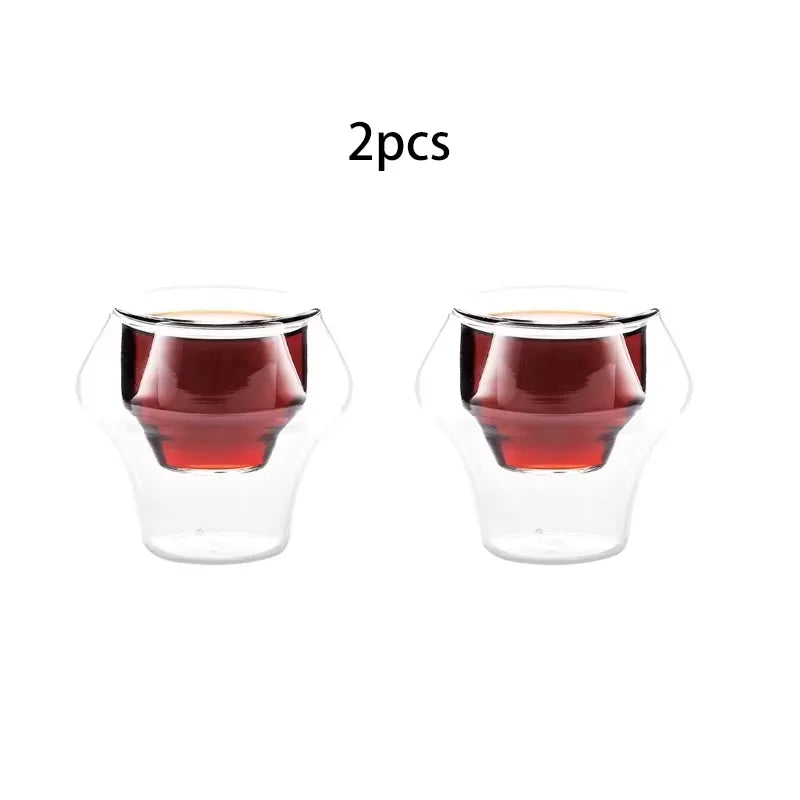 Wall Double Glass Espresso Cup Anti Scald Reusable Tea Mug Shot Glass, TikTok Viral Fall 2025 Artful Serving