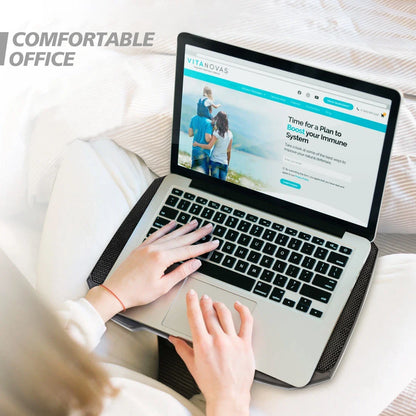 Laptop Cooling Pad with 5 Quiet Fans, Flexible Height & Phone Holder - Compatible with 12-15.6 Inch Laptops
