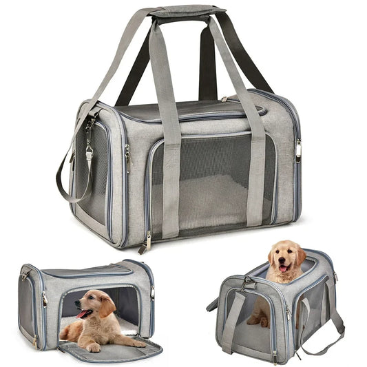 Dog Carrier Plush Side Backpack Pet Carrier Airline Approved Travel 2025 Breathable Hands Free Comfort