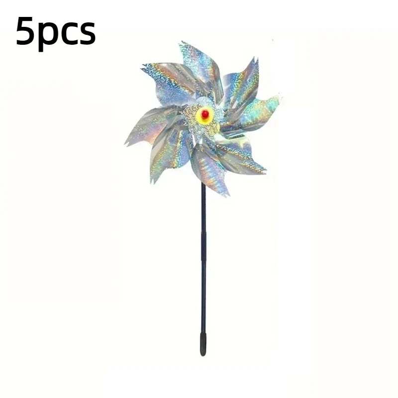 Repeller Bird Reflective Windmill Pinwheels 5 Pack Garden Deterrents For Yard And Orchard Backyard 2026 Eco-Friendly