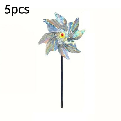 Repeller Bird Reflective Windmill Pinwheels 5 Pack Garden Deterrents For Yard And Orchard Backyard 2026 Eco-Friendly