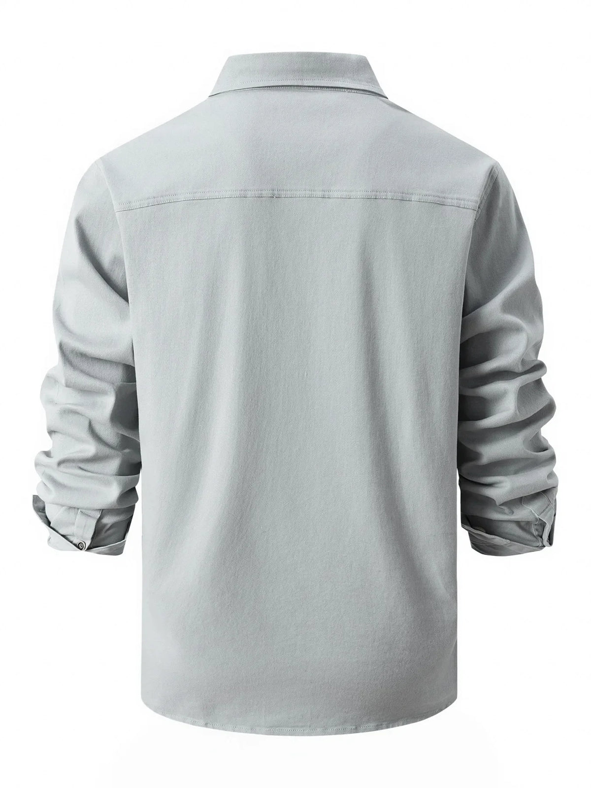and Autumn Winter Men's Long Sleeve Shirt - Casual Stretch Cotton Linen Fashion Business Wear