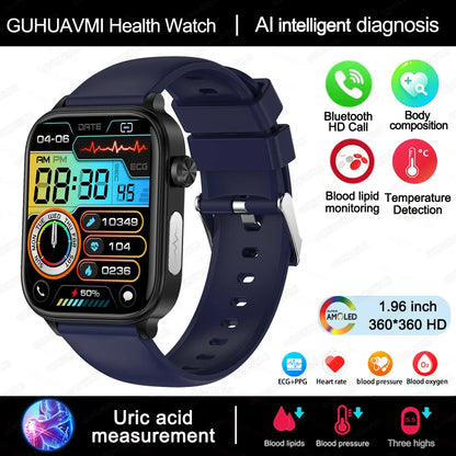 Watch Smart Health Tracker AI Diagnostic Blood Lipids Uric Acid Body Composition 2025 Fall Trend Gift