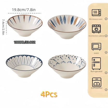 Bowl Ramen 8 Inch Porcelain Japanese Noodle Bowl Large
