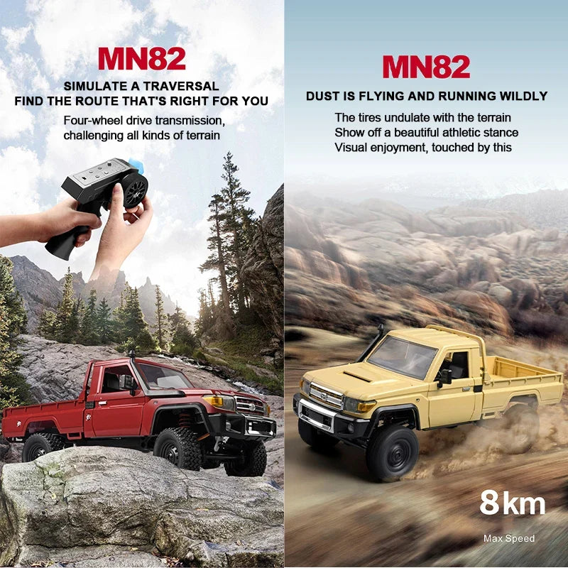 Control Remote Car 1/12 Scale 4WD Off Road RC Pickup Truck Toy For Kids Christmas Gift