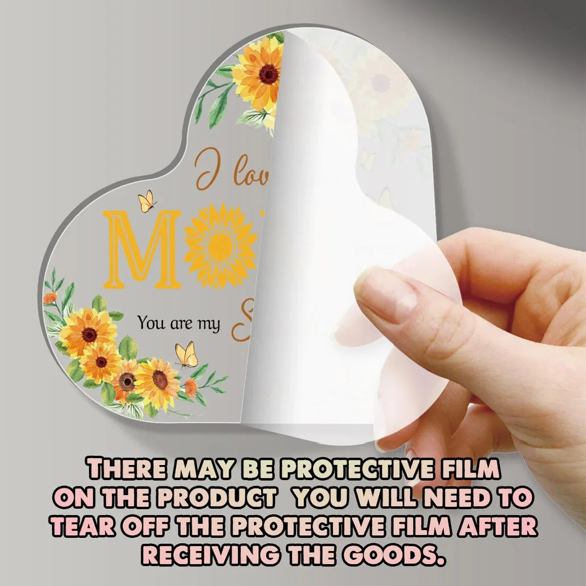 Mother's Day Gift Transparent Heart-shaped Decoration Plaque – Acrylic Heart Plaque