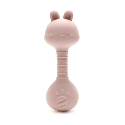 Rabbit Silicone Teether Rattle Newborn Sensory Toys