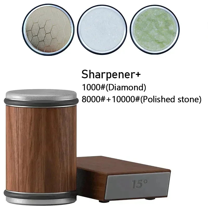 15° & 20° Angle Roller Kitchen Device 2026 – Rolling Diamond Knife Sharpener Kit with Magnetic Holder
