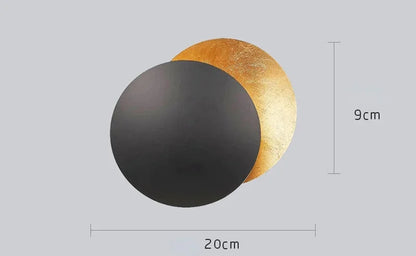 Wall2026 Edition Sconce Light Round Eclipse Contemporary Wall Lamp Iron Construction Ambient Bedside Decor Fall