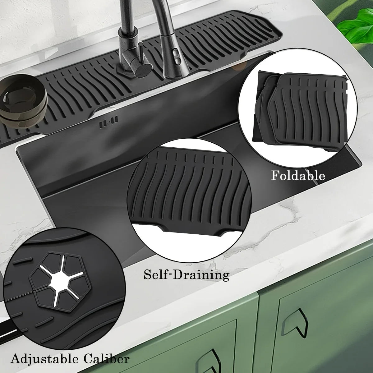 Splash Sink Guard Silicone Mat Countertop Protector