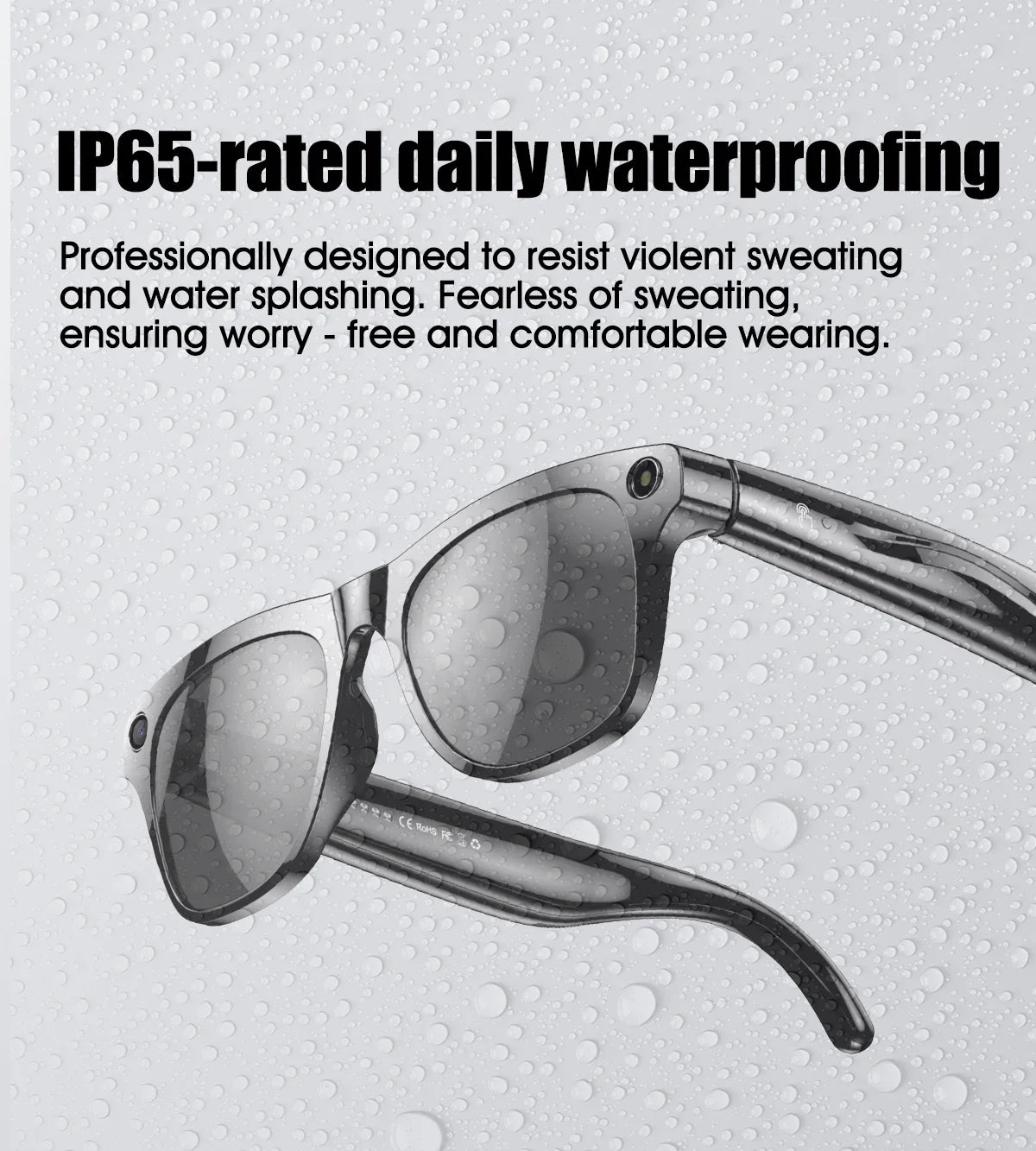 AI Smart Camera Glasses Bluetooth Call Voice Assistant