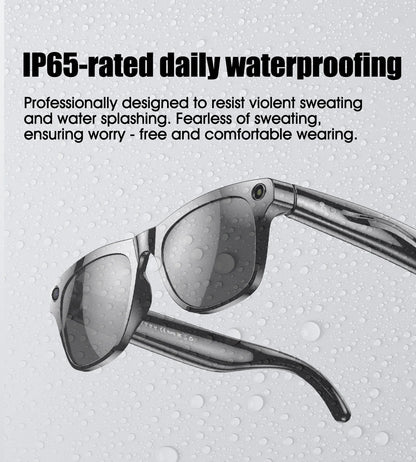 AI Smart Camera Glasses Bluetooth Call Voice Assistant