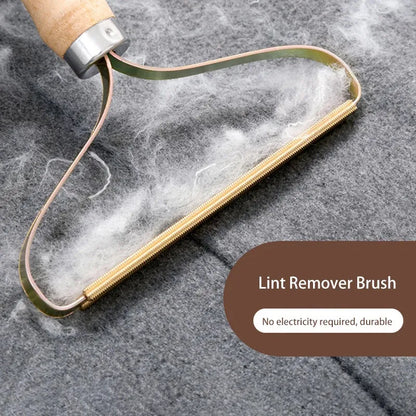 Wooden Brush Travel-Friendly Lint Remover Pet Hair Cleaning Device