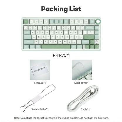 Keyboard Mechanical R75 Gasket 80Key RGB Hot Swap Spanish
