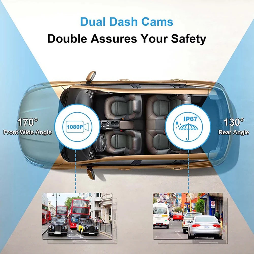 WiFi Car Full HD 1080P Dash Cam with Night Vision and GPS Logger