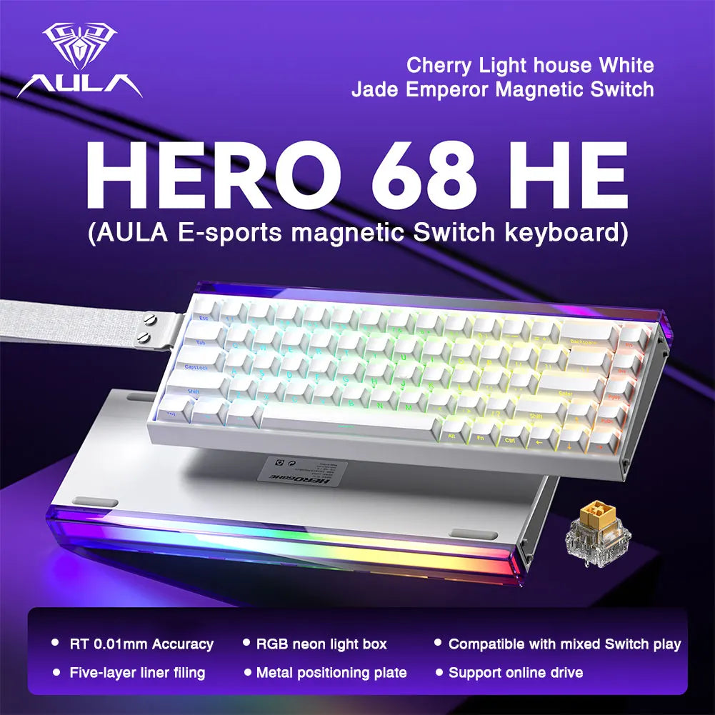 Mechanical Gaming Keyboard 68 Key RGB Travel-Friendly Esports