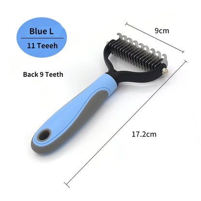 Pet Grooming Maintenance Deshedding Brush for Dogs & Cats - Fur Remover & Knot Cutter Comb
