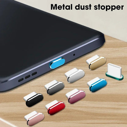 Type-C Metal Charging Port Dust Plugs - 2Pcs iPhone Accessories, Dust & Liquid Protection