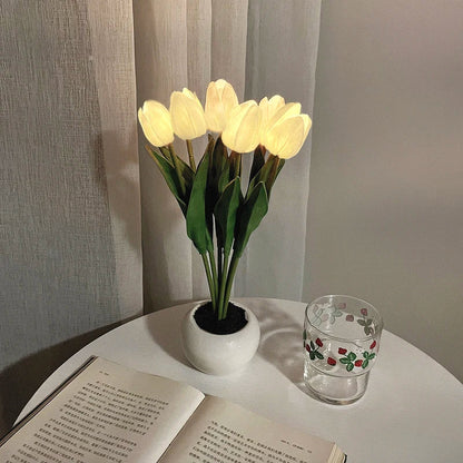 LED Night Light Tulip Table Lamp Romantic Ambient Flower Light Fall 2025 Household Decor Gift